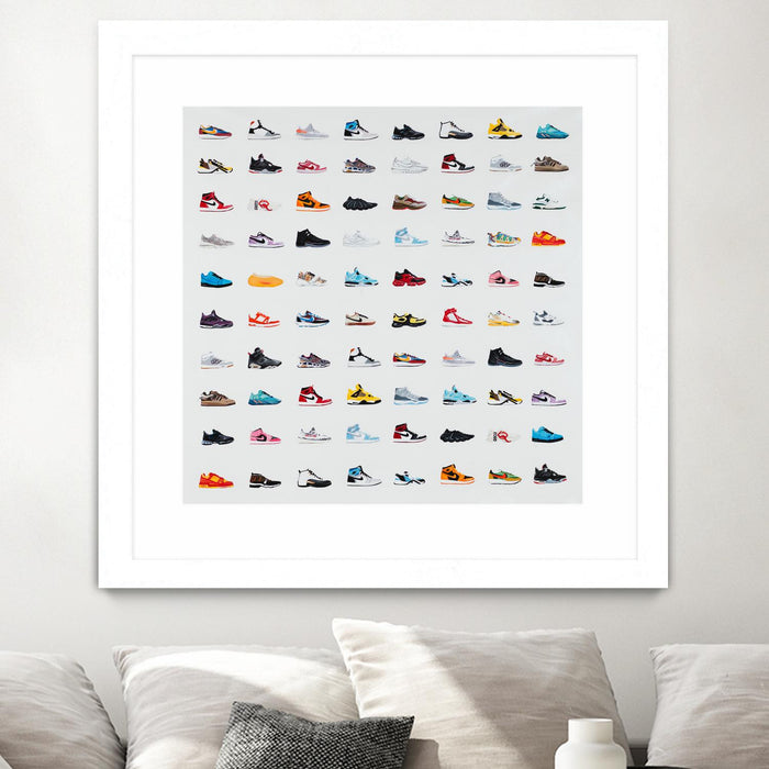 \"Life Is Short Buy The Shoes\" Matted and Framed White 36x36 Wall Art