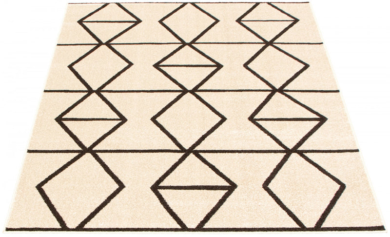 Anandi Ivory-Brown Area Rug - 5'3\" x 7'3\"