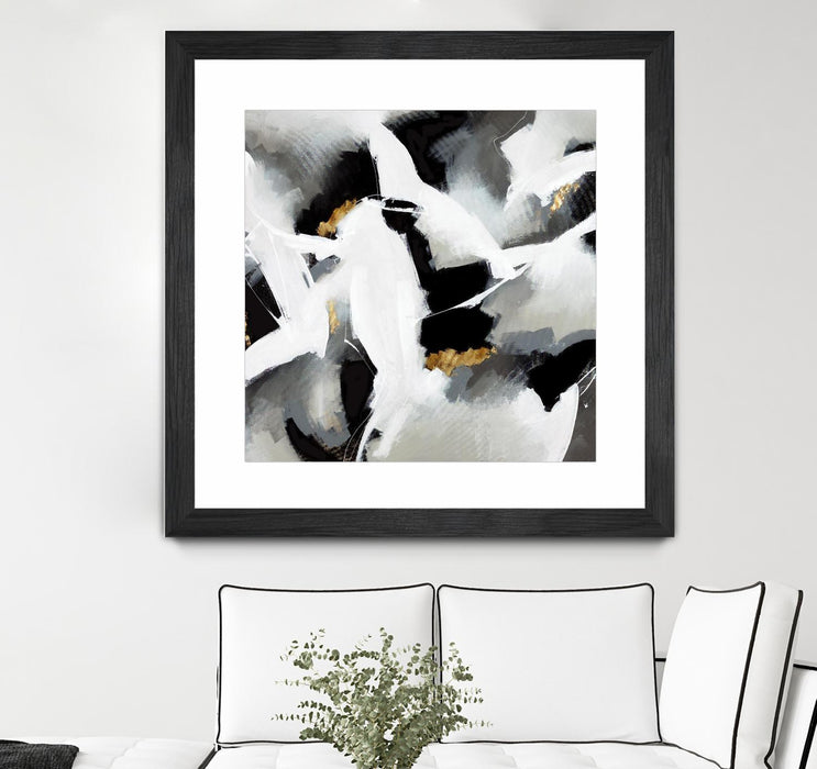 \"Driven To Dig In\" Matted and Framed Black 30x30 Wall Art