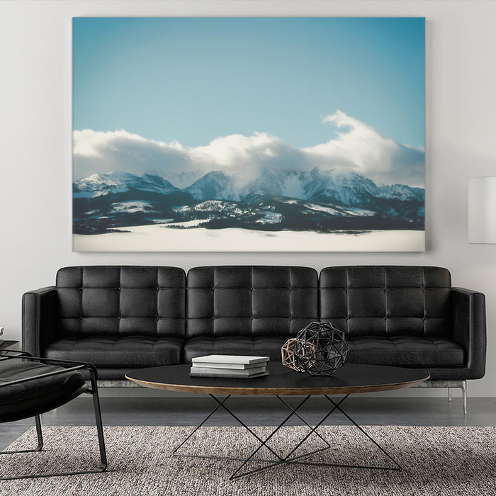 \"Bridger Mountain Cloud Cover\" Giant Art 84x54 Wall Art