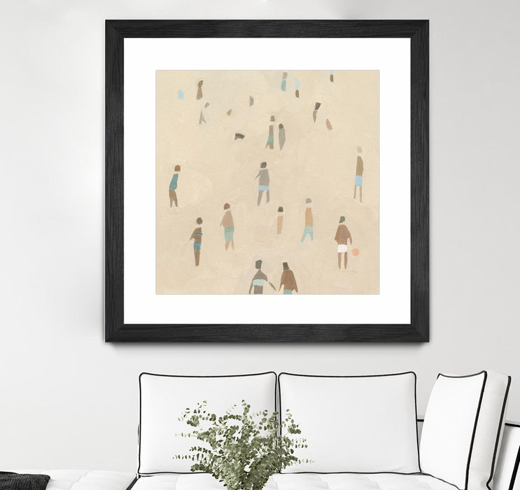 \"Beach Goer Iv\" Matted and Framed Black 30x30 Wall Art