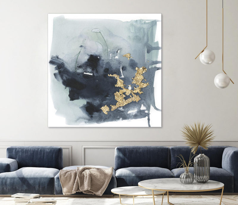 \"Cerulean & Gold I\" Giant Art 54x54 Wall Art