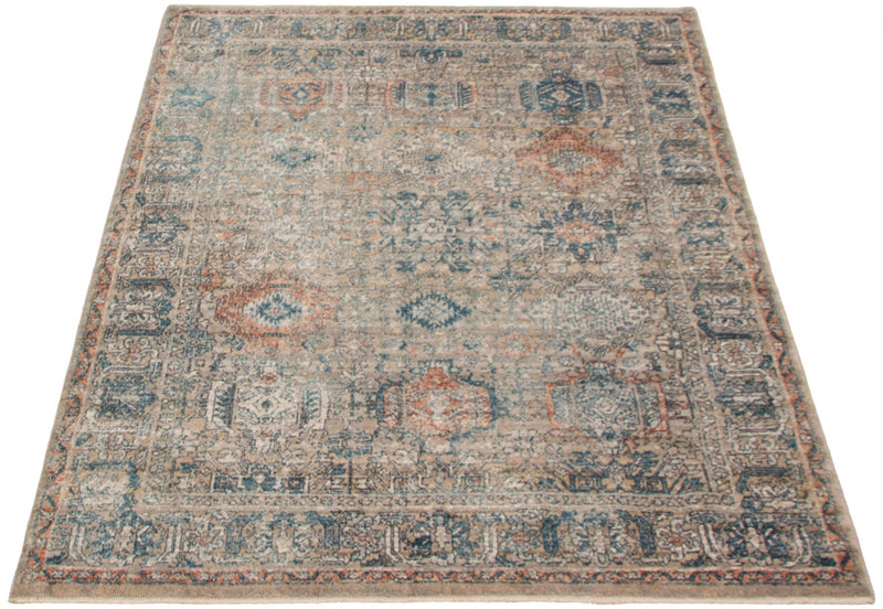 Bolivar Yalameh Blue-Grey Area Rug - 5'0\" x 8'0\"