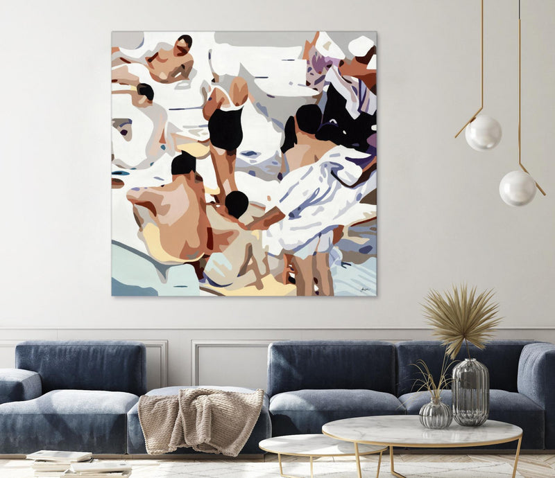 \"Tammy & Greg's Pool Party\" Giant Art 72x72 Wall Art