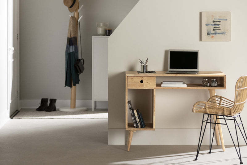 Kodali Computer Desk - Natural Wood 