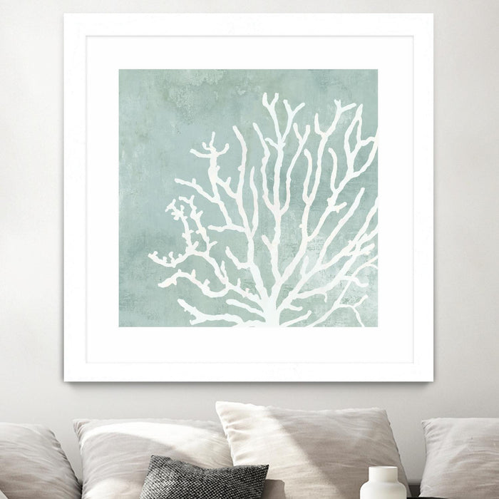 \"Sea Crown Ii\" Matted and Framed White 30x30 Wall Art