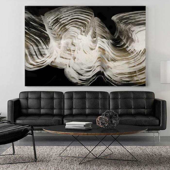 \"White Strokes\" Giant Art 72x48 Wall Art