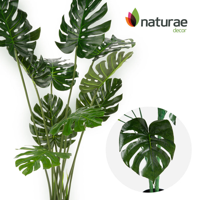 Artificial 59\" Monstera Indoor & Outdoor In Black Pot