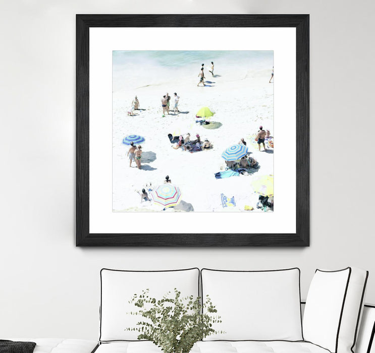 \"Happy Days\" Matted and Framed Black 36x36 Wall Art