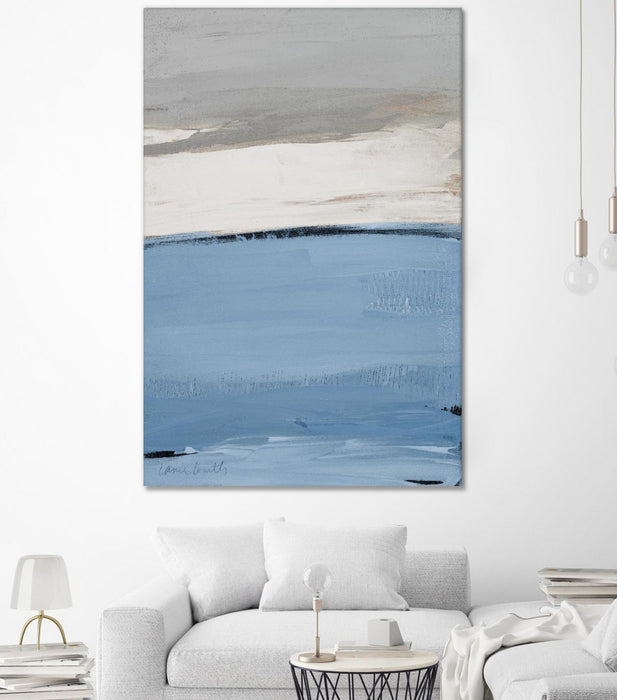 \"Blue Flatlands I\" Giant Art 84x54 Wall Art