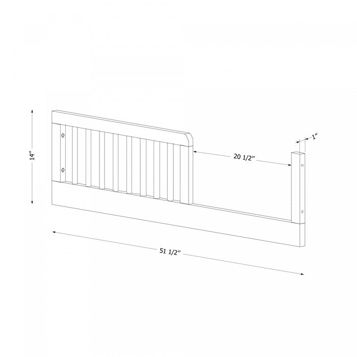 Balka Toddler Rail for Baby Crib - Sage Green