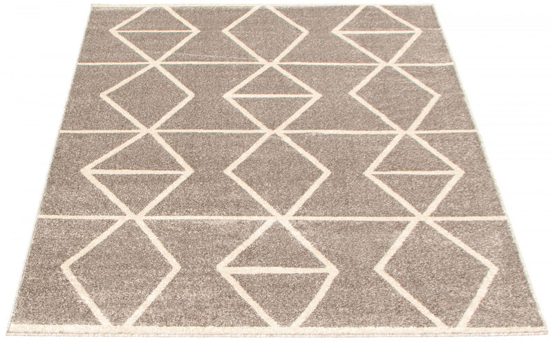 Anandi Grey-Ivory Area Rug - 5'3\" x 7'3\"