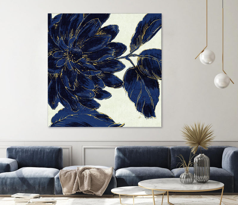 \"Indigo Garden I\" Giant Art 72x72 Wall Art