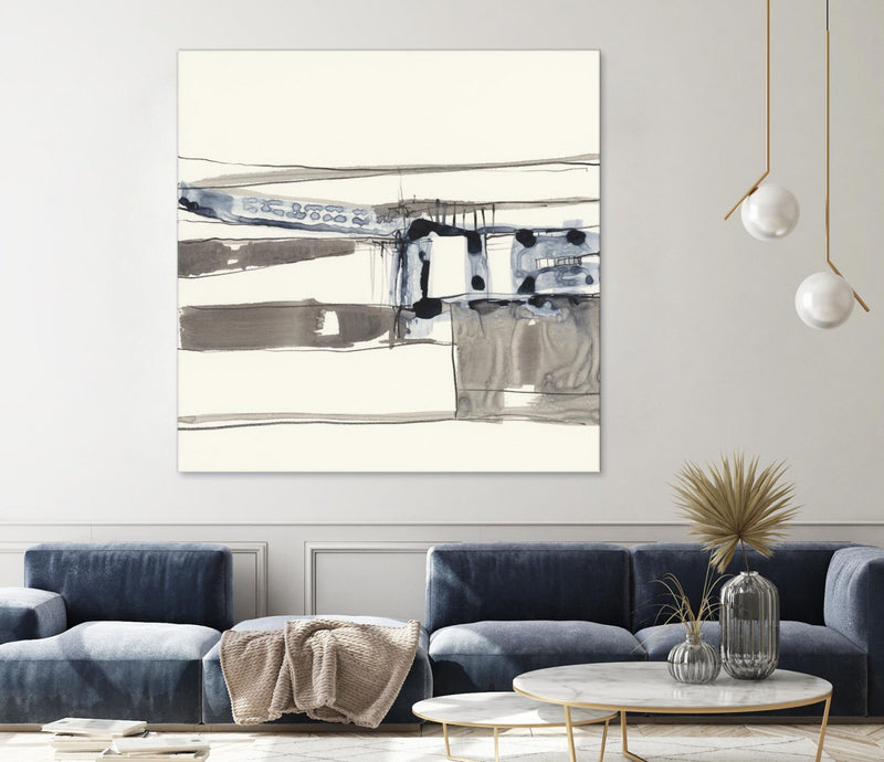 \"Stark Lines Ii\" Giant Art 54x54 Wall Art