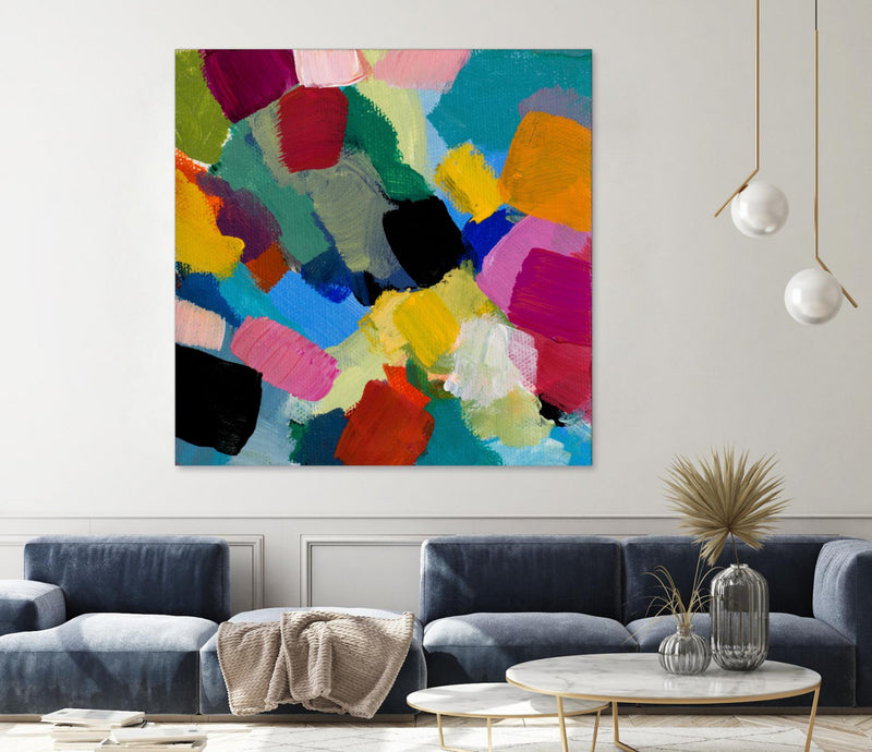 \"Spring Confetti Ii\" Giant Art 54x54 Wall Art