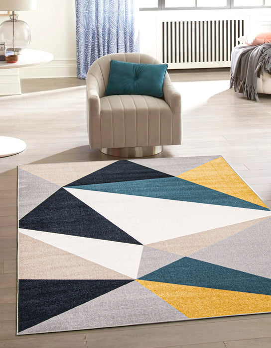 Gemma Multi-Colour Machine Washable Area Rug - 8'0\" x 10'0\"
