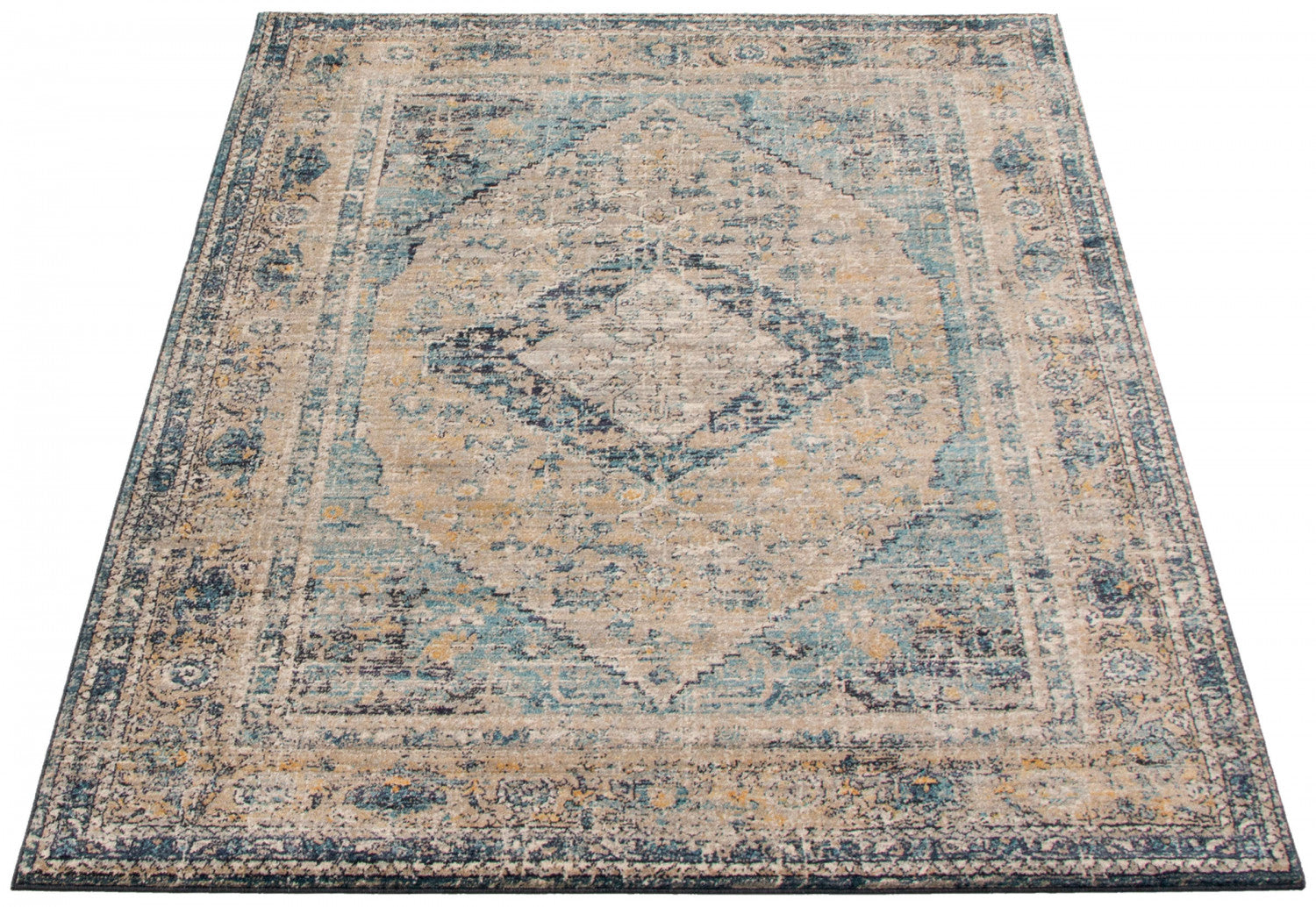 Bolivar Bijar Blue Area Rug - 5'0