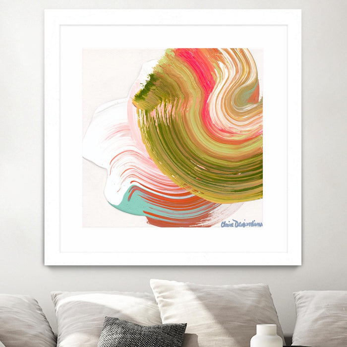 \"Night On The Town\" Matted and Framed White 36x36 Wall Art
