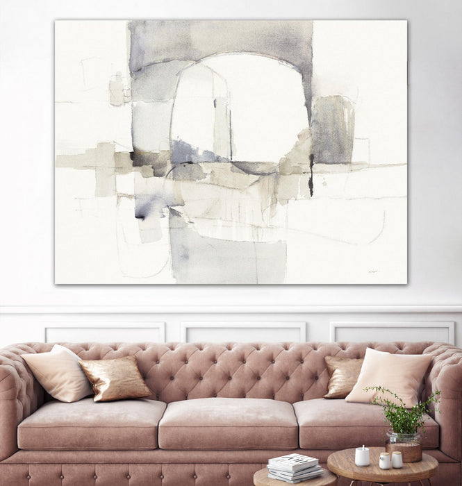 \"Improvisation I Gray\" Giant Art 72x54 Wall Art