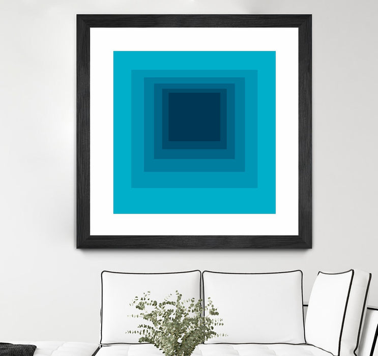 \"After Josef D\" Matted and Framed Black 36x36 Wall Art