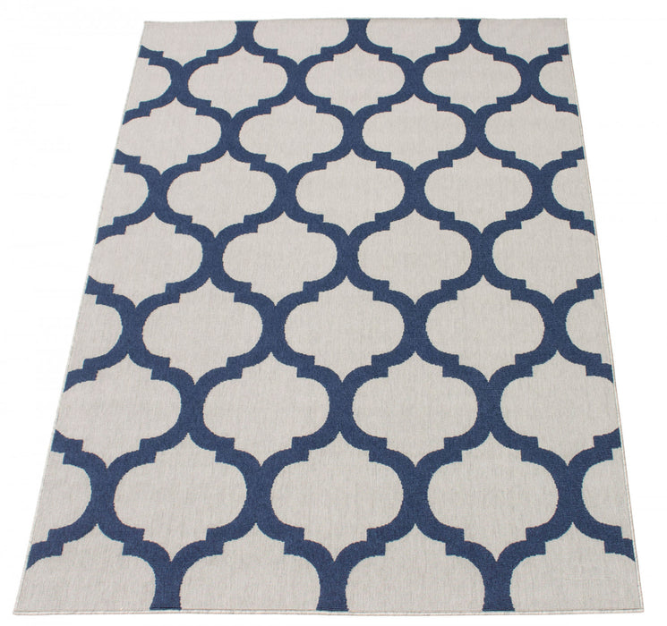 Sophie Grey-Navy Area Rug - 6'7\" x 9'6\"