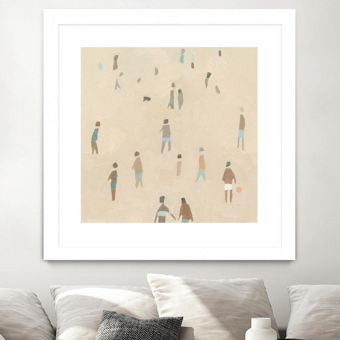 \"Beach Goer Iv\" Matted and Framed White 30x30 Wall Art