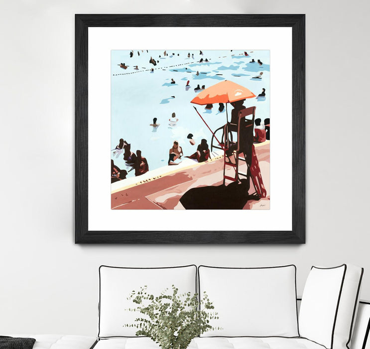 \"It's All Going Just Swimmingly\" Matted and Framed Black 30x30 Wall Art