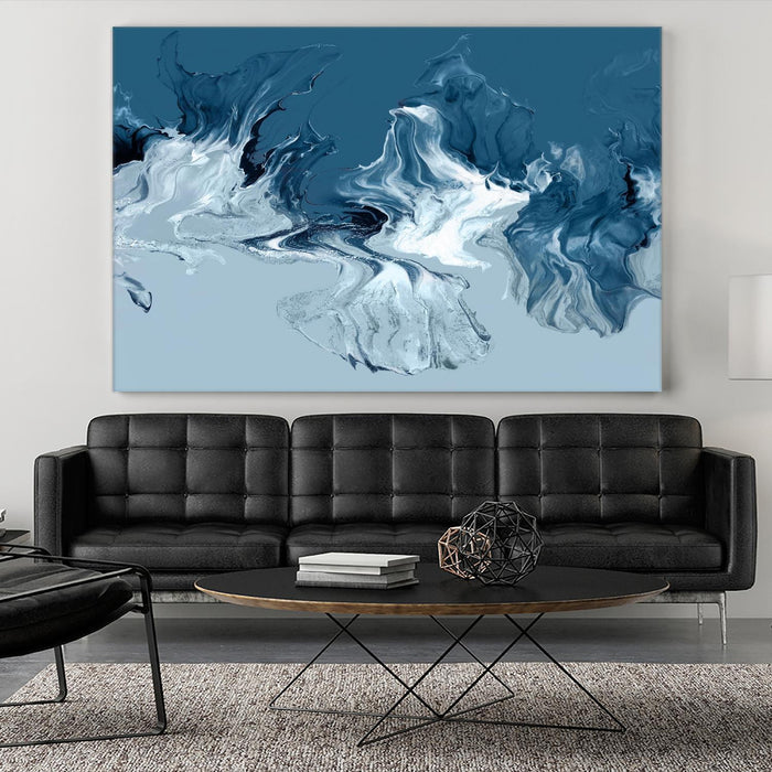 \"Azure Marble I\" Giant Art 72x48 Wall Art
