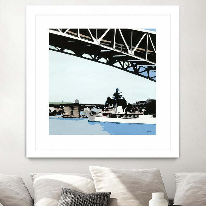 \"To The Cut\" Matted and Framed White 30x30 Wall Art