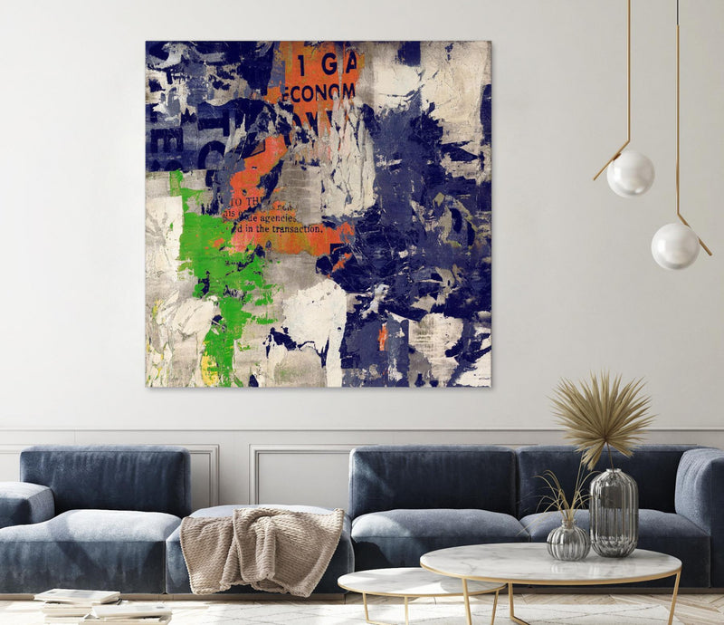 \"Economic Shift I\" Giant Art 54x54 Wall Art