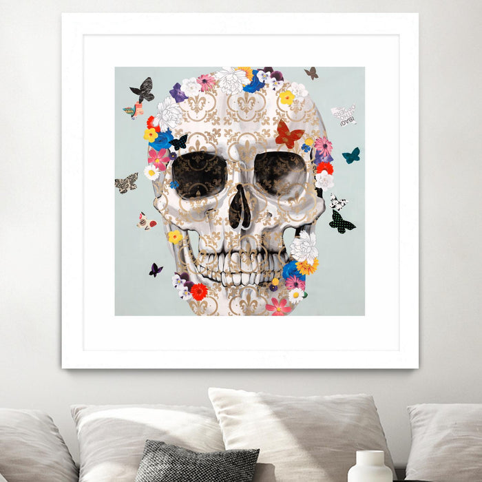 \"Party Favor\" Matted and Framed White 30x30 Wall Art