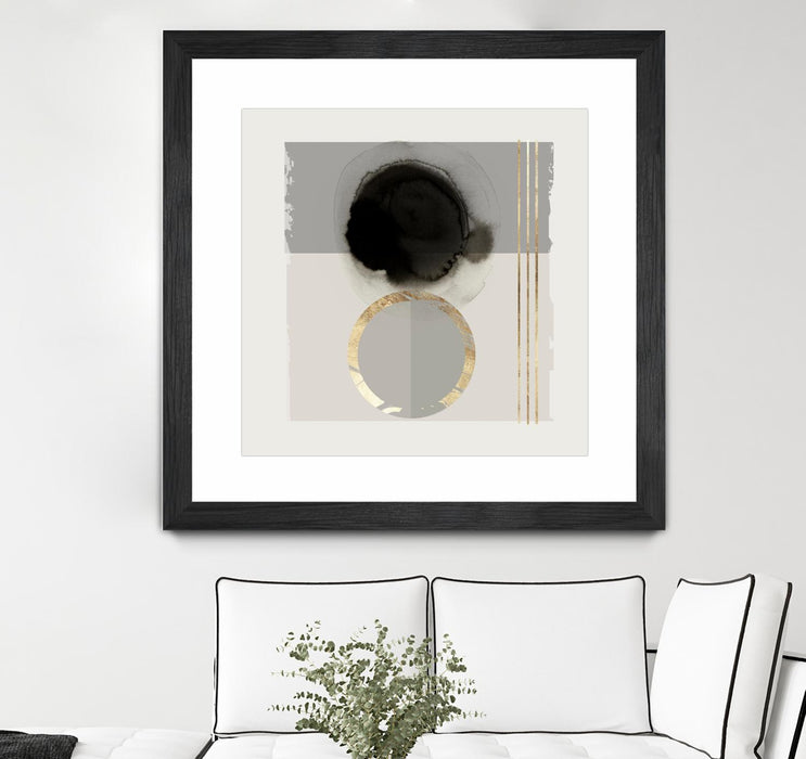 \"Dream Life Inspired Ii\" Matted and Framed Black 36x36 Wall Art