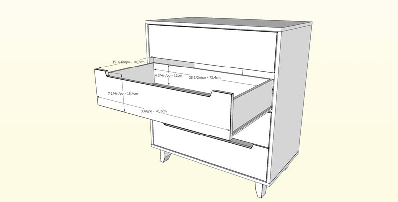 Nordika 4-Drawer Chest - Black