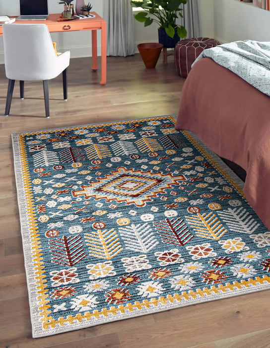 Gypsy Blue Machine Washable Area Rug - 8'0\" x 10'0\"