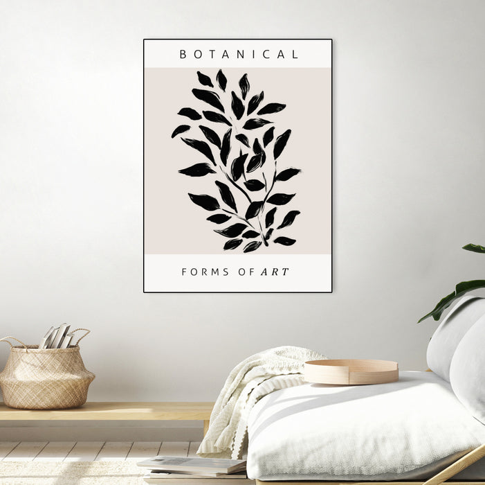 \"Forms Of Art\" Canvas Framed Black 24x32 Wall Art