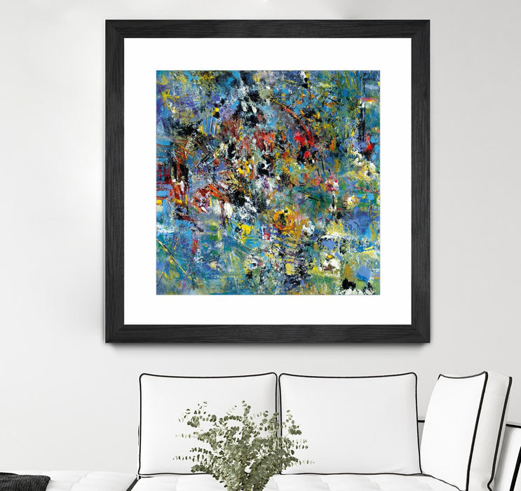 \"Carpe Diem 2\" Matted and Framed Black 36x36 Wall Art
