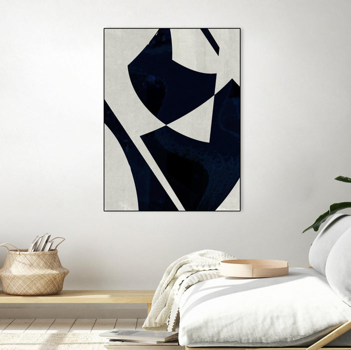 \"Black Machine I\" Canvas Framed Black 18x24 Wall Art