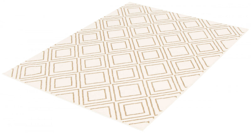 August Geod White-Tan 7'10\" x 10'2\" Area Rug