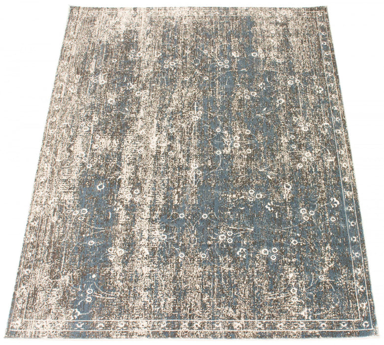 Dayna Blue, Grey Rug 3'11\" X 5'11\" Area Rug