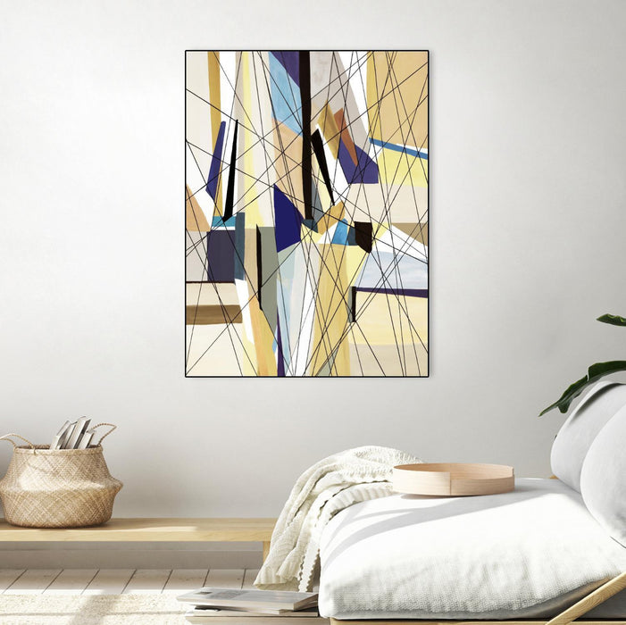\"Seacruise\" Canvas Framed Black 18x24 Wall Art