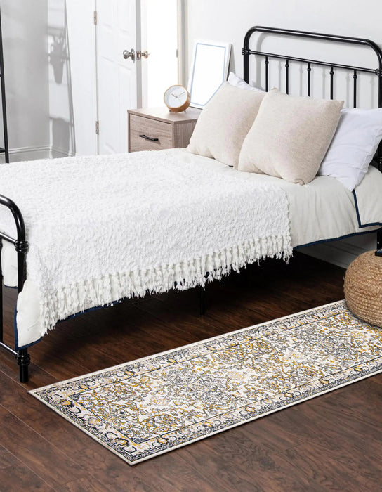 Legacy Ivory Machine Washable Area Rug - 2'6\" x 8'0\"