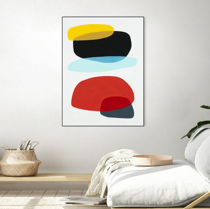 \"Joy And Pop Ii\" Canvas Framed Black 30x40 Wall Art