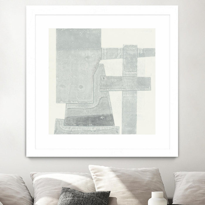 \"Orien\" Matted and Framed White 30x30 Wall Art