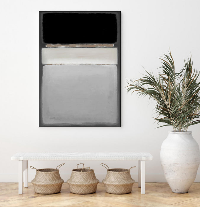 \"Planned Impression Iv\" Canvas Framed Black 24x36 Wall Art