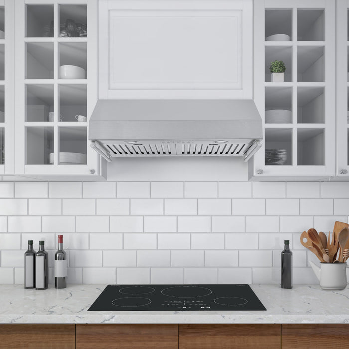 Ancona 30\" Under Cabinet Range Hood with Utensil Hooks - AN-1278