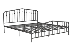 Novogratz Bushwick Metal King Bed - Grey