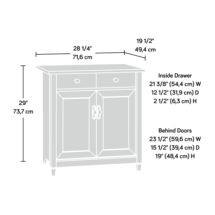 Edge Water Storage Cabinet - Estate Black