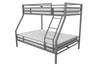 Novogratz Maxwell Twin-Over-Full Metal Bunk Bed - Grey