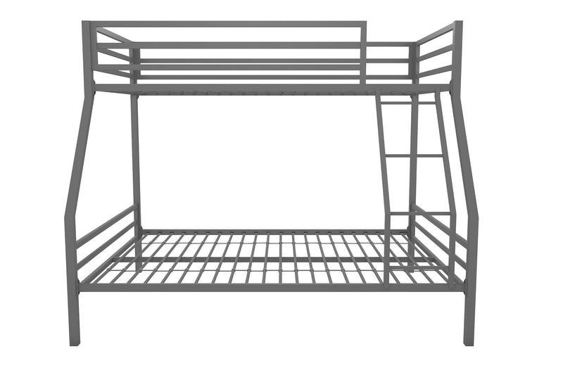 Novogratz Maxwell Twin-Over-Full Metal Bunk Bed - Grey