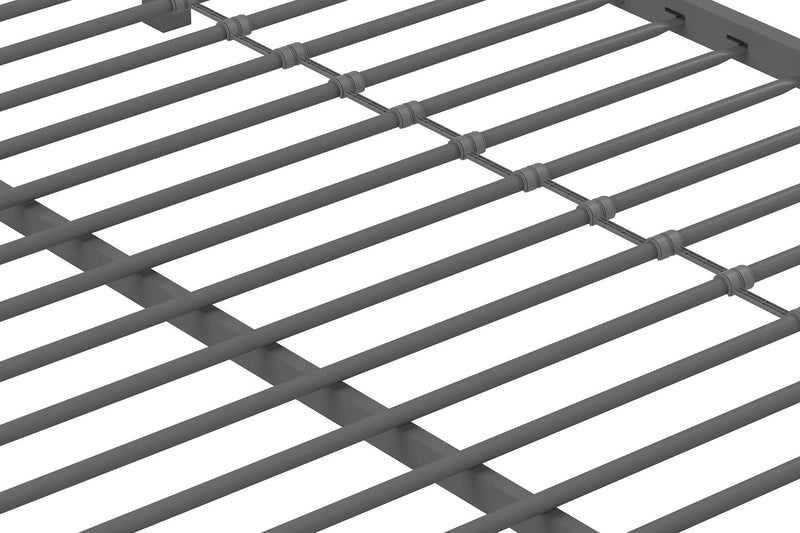 Novogratz Maxwell Twin-Over-Full Metal Bunk Bed - Grey